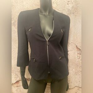 Giorgio Armani Black Short Lined 3/4 Sleeve Blazer